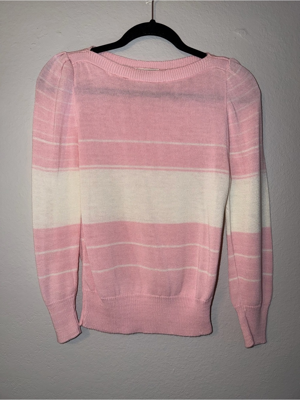 Cute Pink and White Striped Sweater